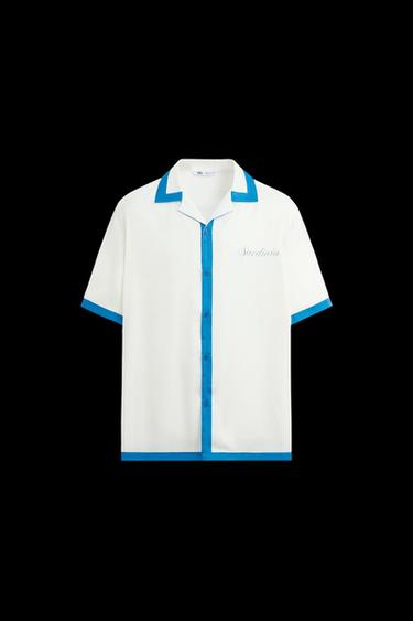 SATINHEMD MIT PRINT - Blau von Zara - Bild 0