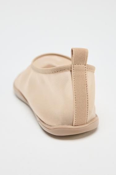 MESH BALLERINAS - Beige by Zara - Image 3