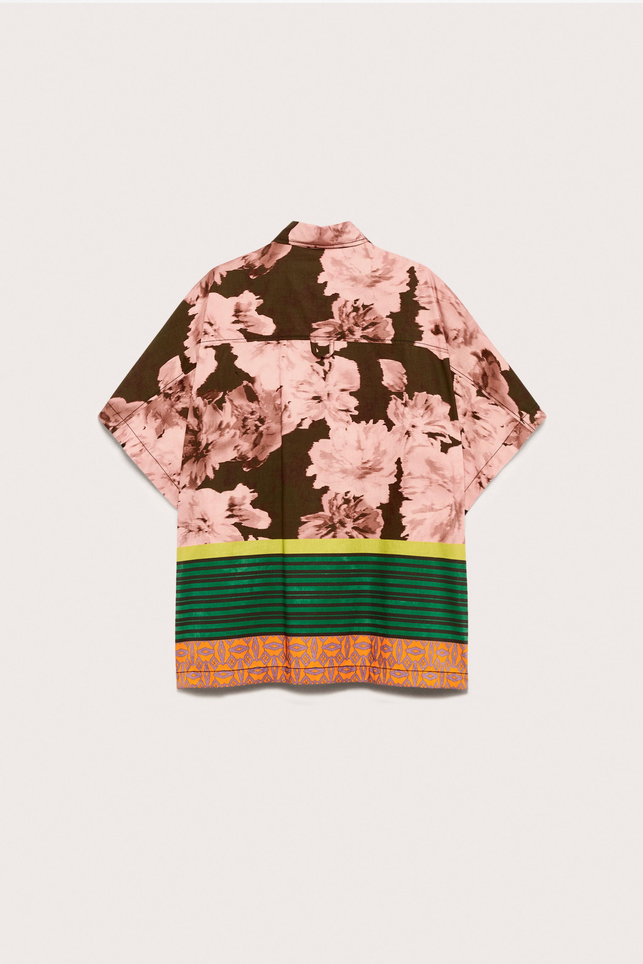 Мужские рубашки Zara LIMITED EDITION PRINTED TUNIC SHIRT — фото 6