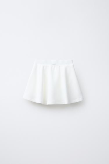 CONTRAST BERMUDA SKORT WITH MODAL - White by Zara - Image 1