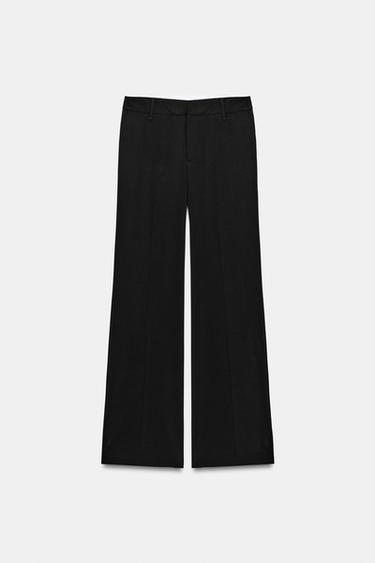 PANTALONI DRITTI A VITA BASSA - Nero di Zara