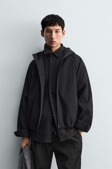 Zara 浮雕方版外套 - 黑色