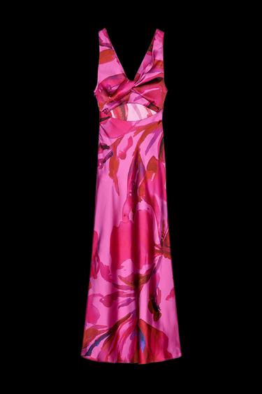 GEMUSTERTES MIDI-KLEID - Bunt von Zara