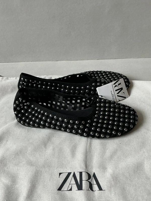 STUDDED MESH BALLERINAS - Image 4