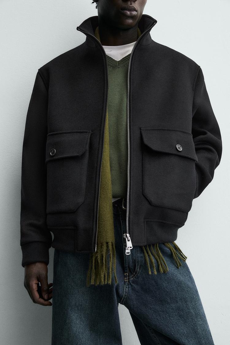 ZARA REGULAR FIT JACKET WITH POCKETS