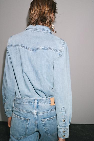 JEAN ZW COLLECTION WIDE LEG TAILLE BASSE - Bleu de Zara - Image 4