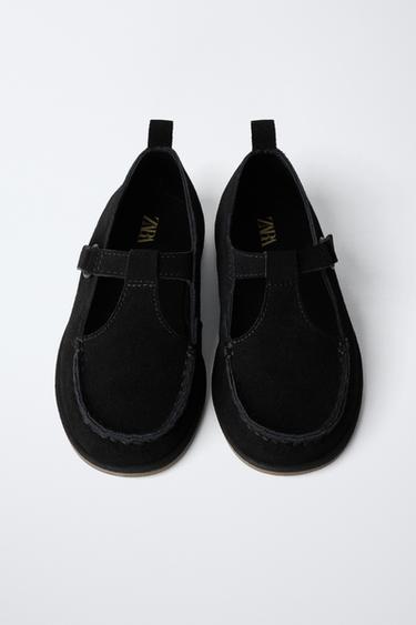 LEATHER T-BAR SHOES - Black by Zara - Image 4