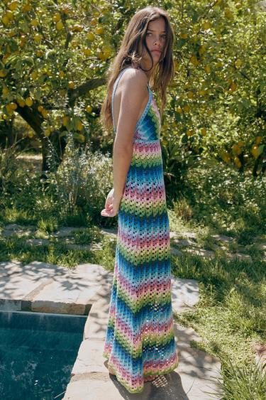 LONG STRAPPY KNIT DRESS - Bluish by Zara - Image 2