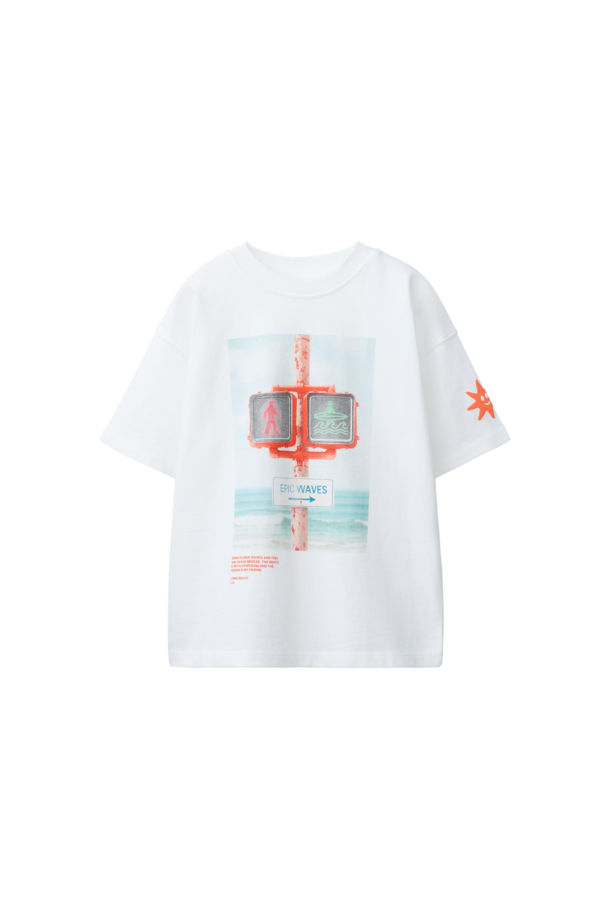 TRAFFIC LIGHT PHOTO T-SHIRT - White | ZARA United States