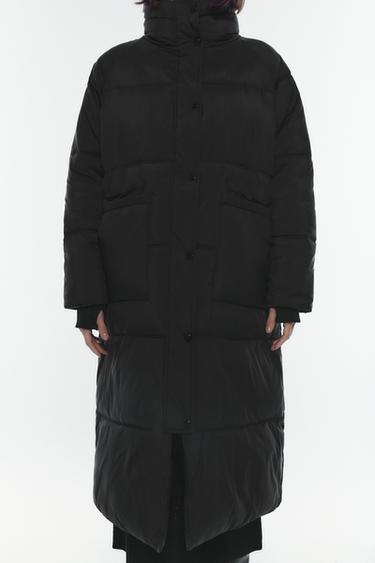 CASACO COMPRIDO ACOLCHOADO - Preto da Zara