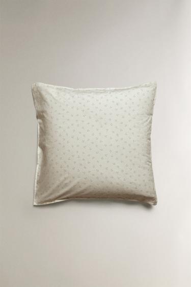 Zara Mavimsi - MİNİ ÇİÇEK DESENLİ PAMUKLU YASTIK KILIFI