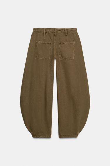 JEAN ZW COLLECTION BALLOON TAILLE NORMALE - Kaki de Zara - Image 8