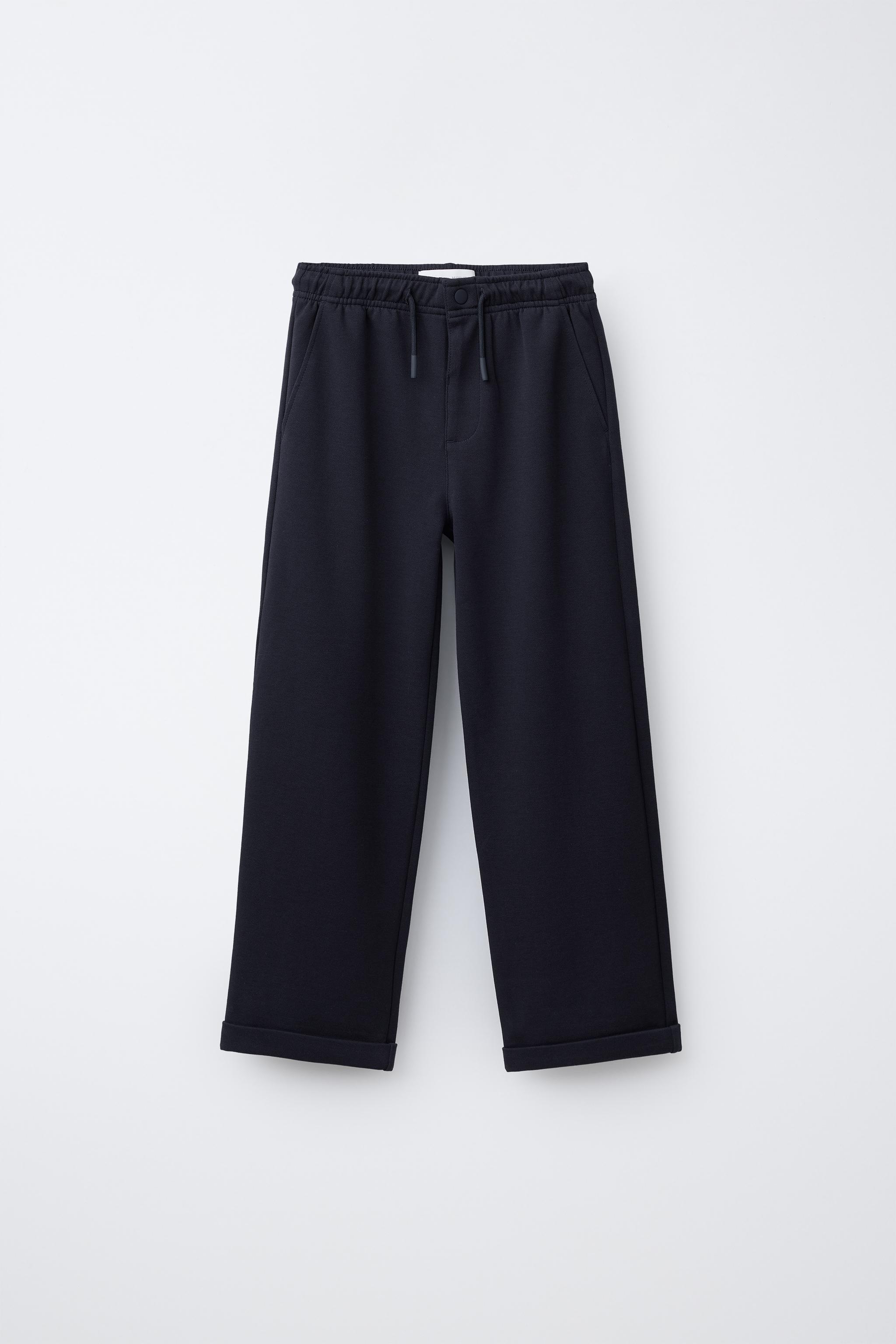 DRAWSTRING COMFORT PANTS - Navy blue | ZARA Canada