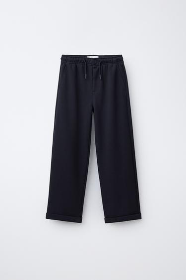 БРЮКИ COMFORT НА ШНУРКЕ — МОРСКОЙ СИНИЙ от Zara