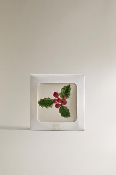PACK OF CHRISTMAS COASTERS (PACK OF 4) - Red by Zara - Image 3