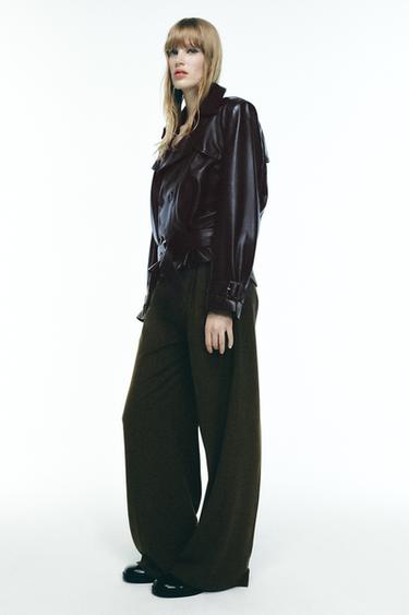 Zara ZW COLLECTION PLEATED PANTS - Mid khaki