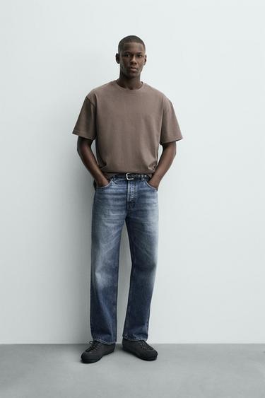 BASIC HEAVYWEIGHT T-SHIRT - Dark brown by Zara - Image 0
