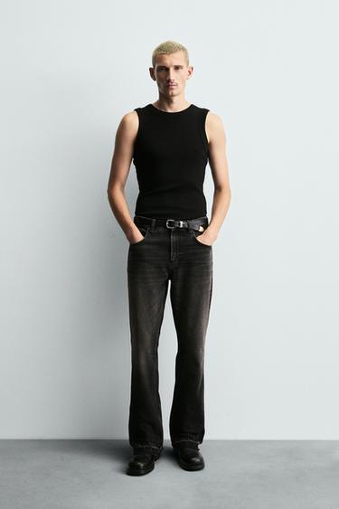 FLARE FIT JEANS - Charcoal by Zara