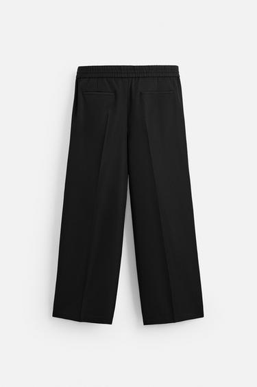 RELAXED FIT TROUSERS WITH STRIPE - Black by Zara - Image 7