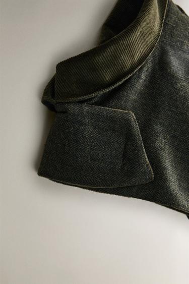 WOOL BLEND PET COAT WITH COLLAR - Green by Zara - Image 2