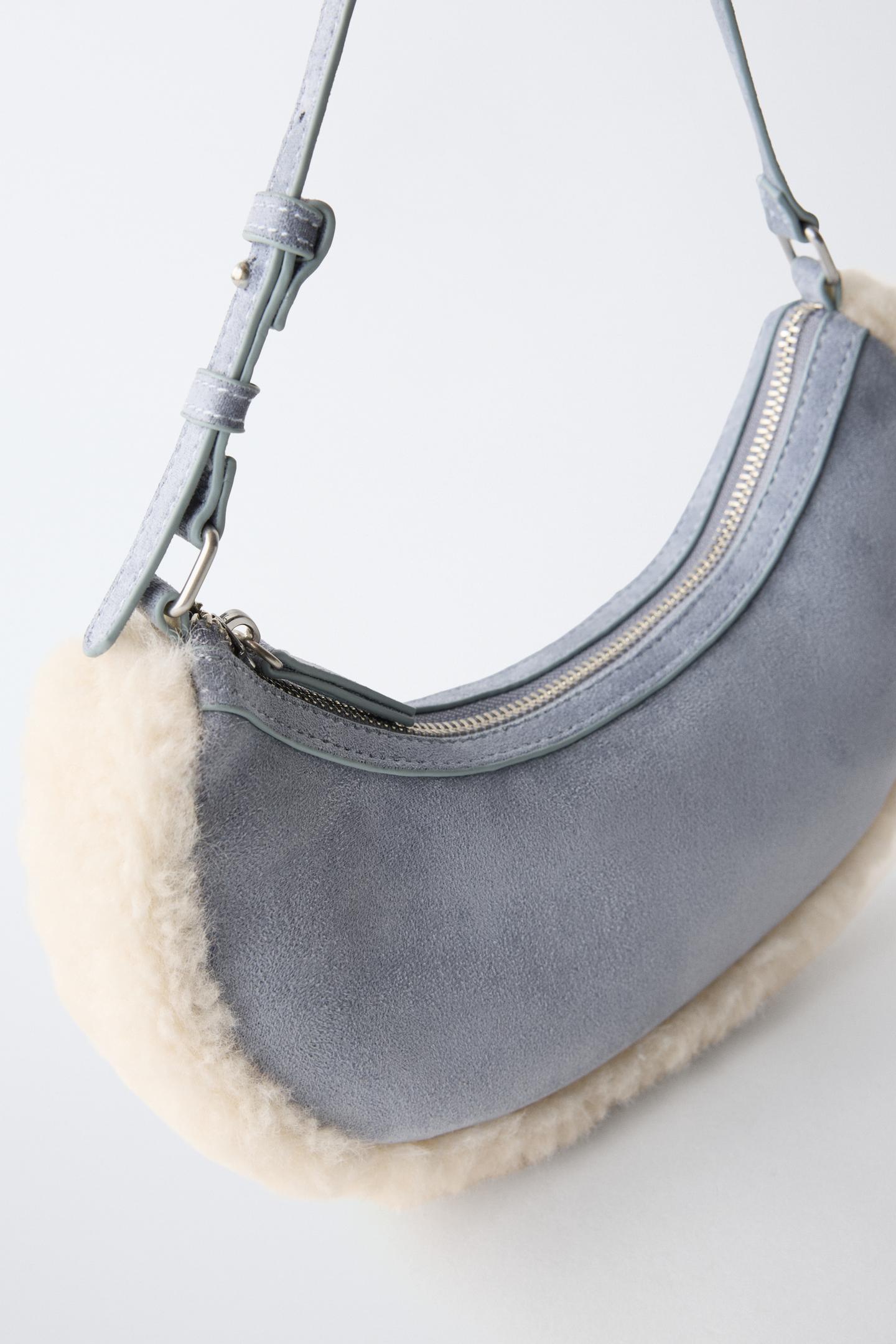 Детская сумка Zara Shearling Shoulder, цвет: Синий — фото 3