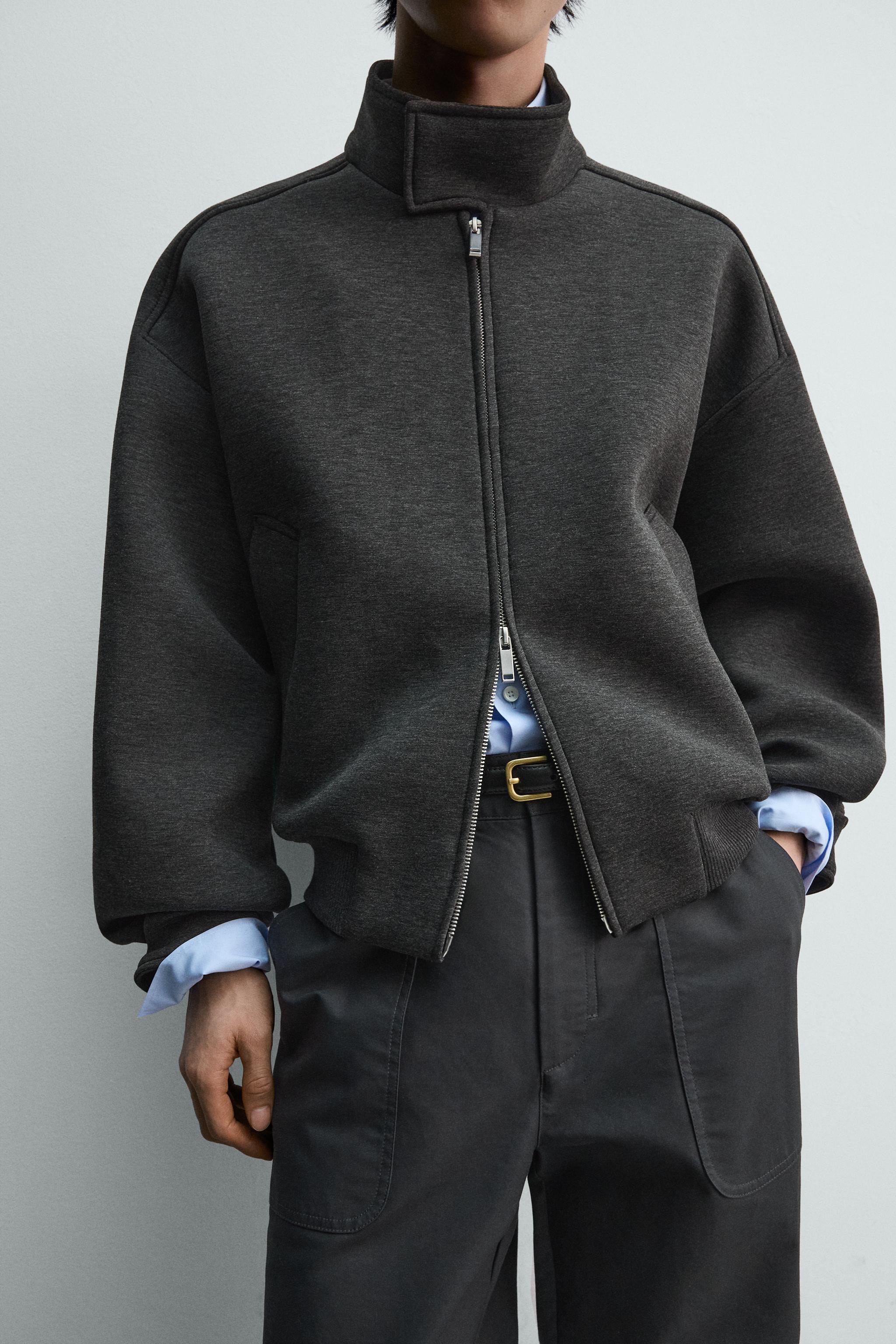 コントラストカラーテクニカルジャケット - ダークグレー | ZARA Japan