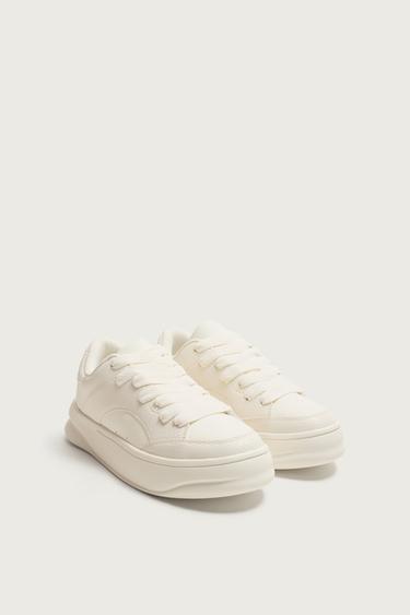 TÊNIS COM VOLUME MONOCROMÁTICO - Branco da Zara