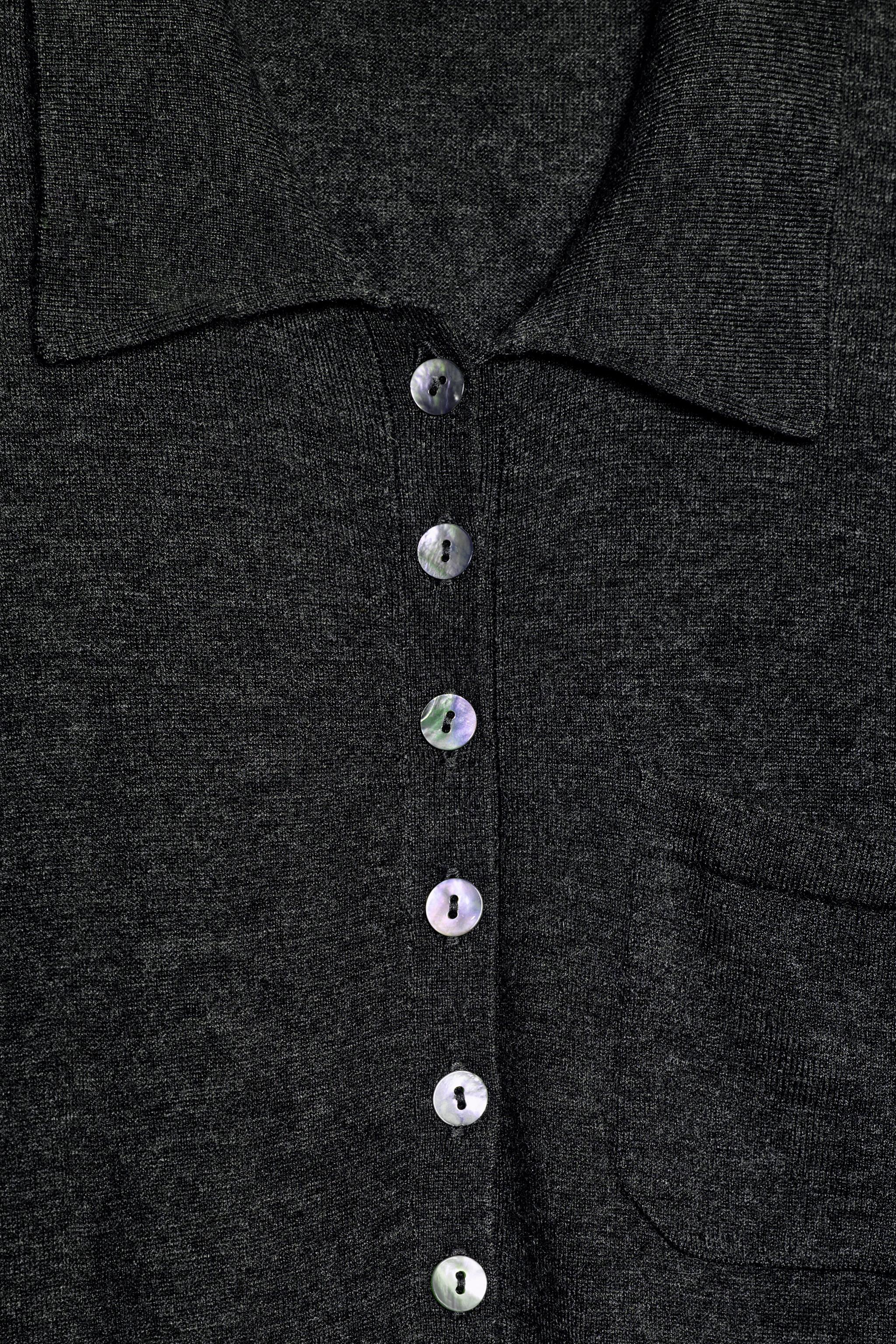 WOOL BLEND POLO SHIRT WITH POCKET