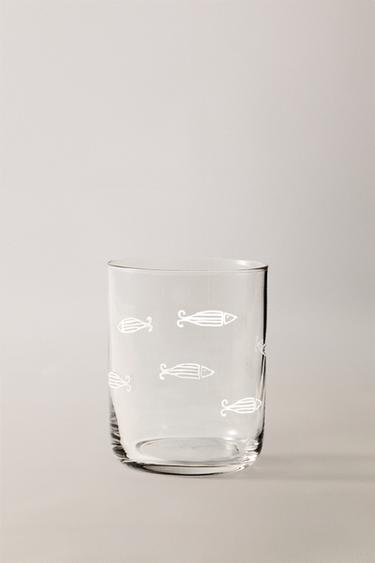 FISH GLASS TUMBLER — White 1