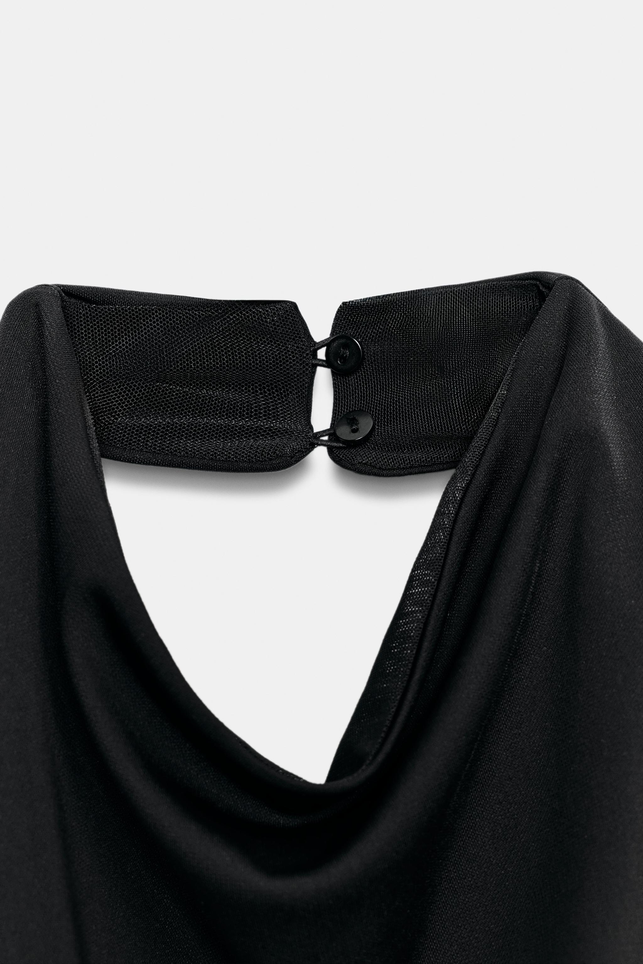 Женские топы Zara FLOWY DRAPED TOP — фото 9