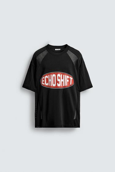 CAMISETA GRÁFICOS COMBINADOS - Negro de Zara