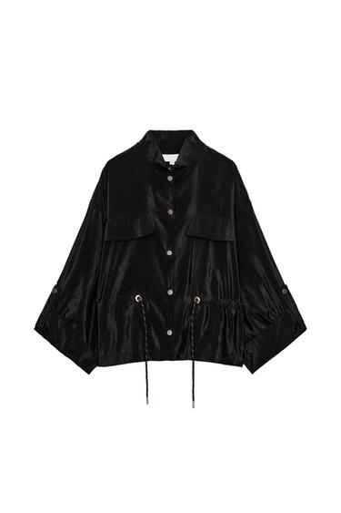 SATIN-FINISH POCKET JACKET - Black by Zara