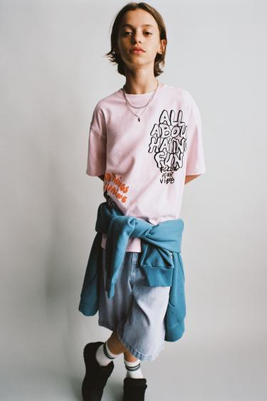 GRAFFITI PRINT T-SHIRT - Pink by Zara - Image 4