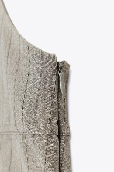 TOP HALTER RAYURES TENNIS - Gris foncé de Zara - Image 6