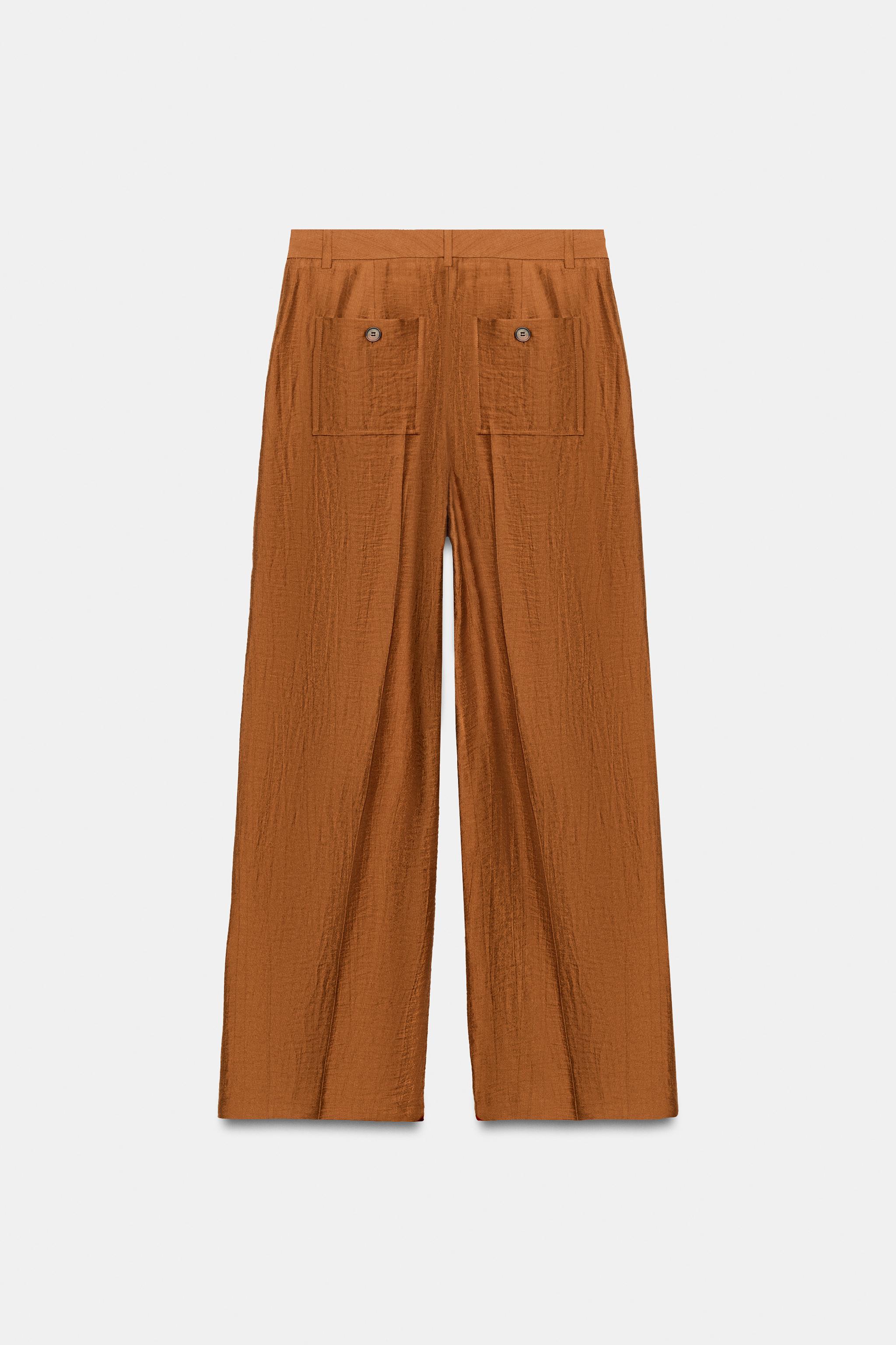 PANTALON FLUIDE EN LIN À FENTES