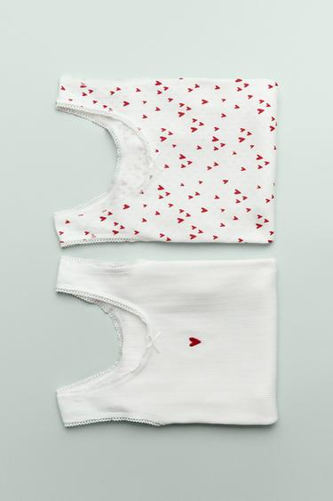 6-14 AÑOS/ PACK DOS CAMISETAS CORAZONES - Crudo de Zara