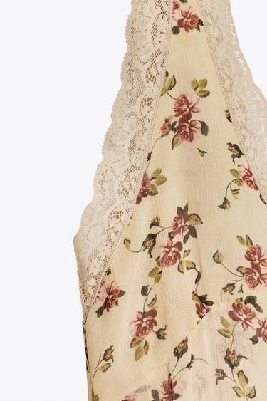 FLORAL LACE TOP - Beige by Zara - Image 10