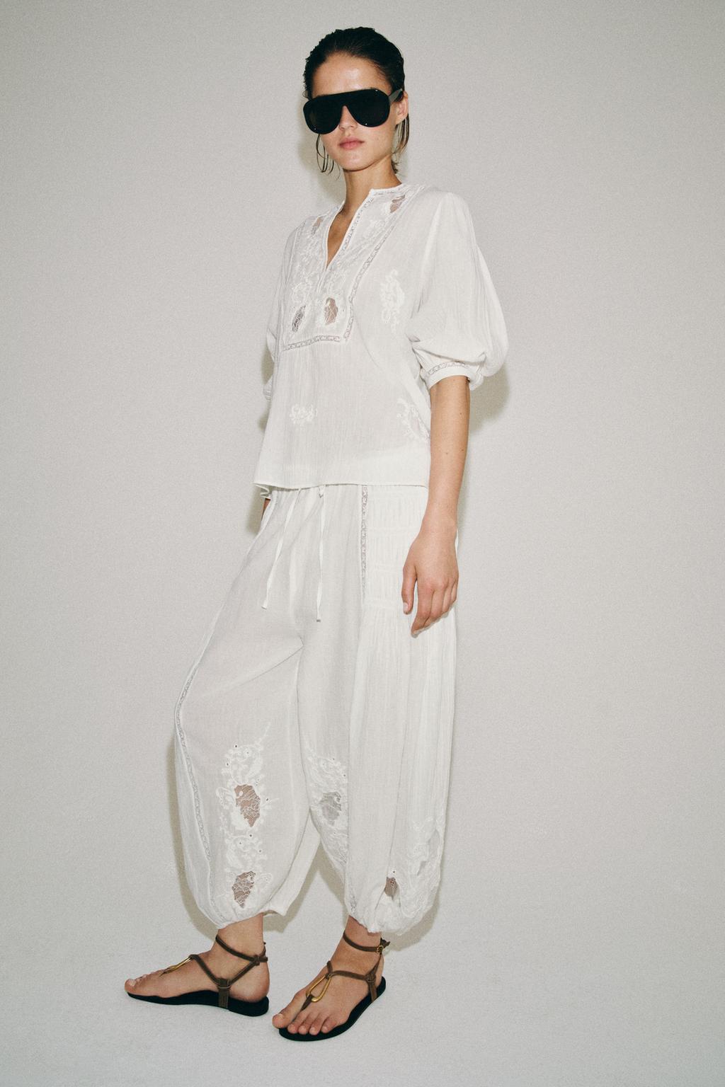 ZW COLLECTION LACE SAROUEL TROUSERS