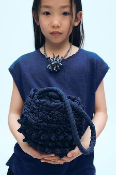 GATHERED SHOULDER BAG X FANGLU LIN - Blue by Zara - Image 0