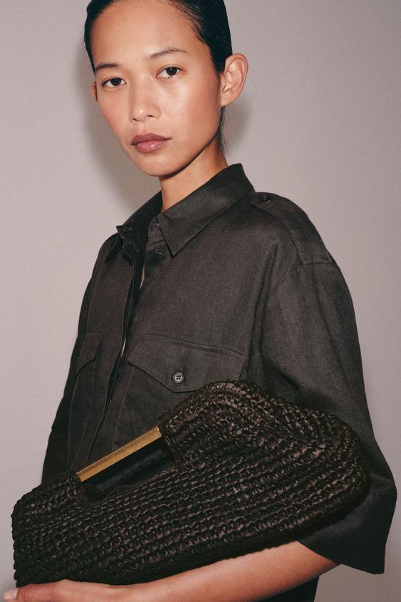 WOVEN CLUTCH from Zara - $79.90