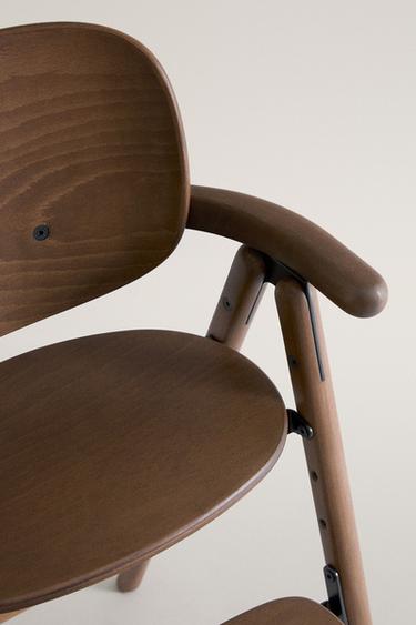 KIDS' BEECH WOOD HIGH CHAIR | CHARLIE CRANE — Brown 2
