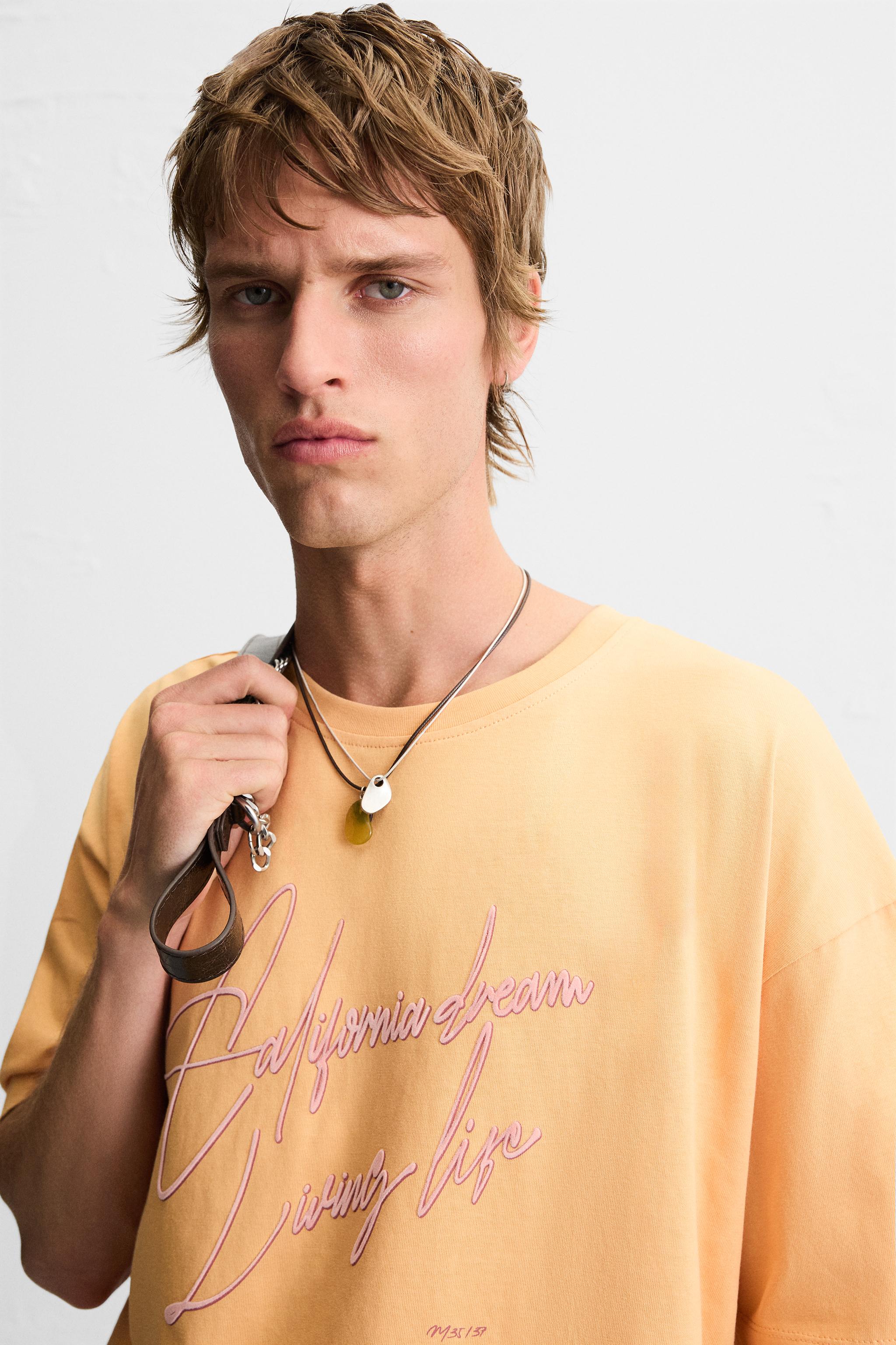 TEXTURED PRINTED T-SHIRT