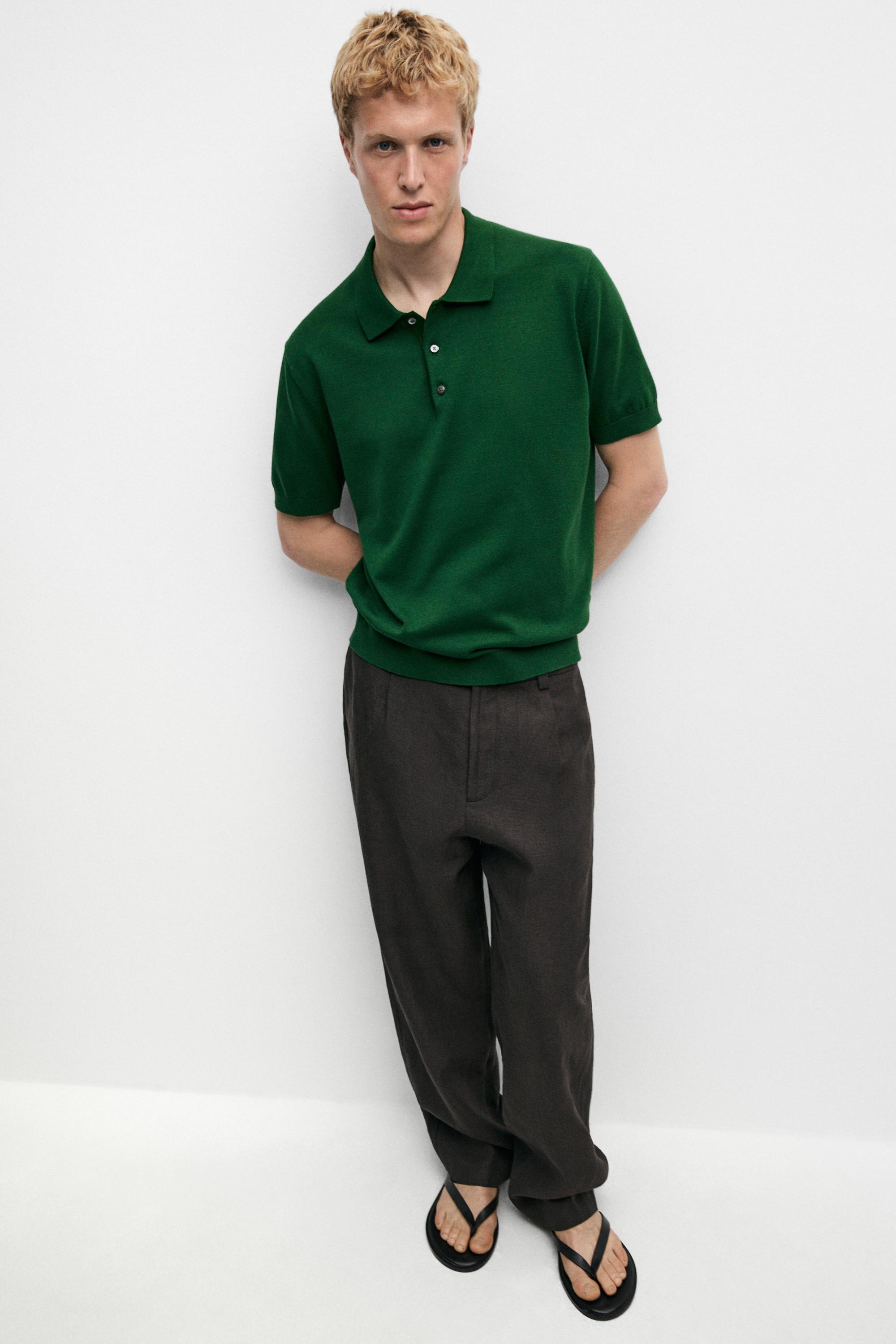 Pull polo en maille 100 % coton