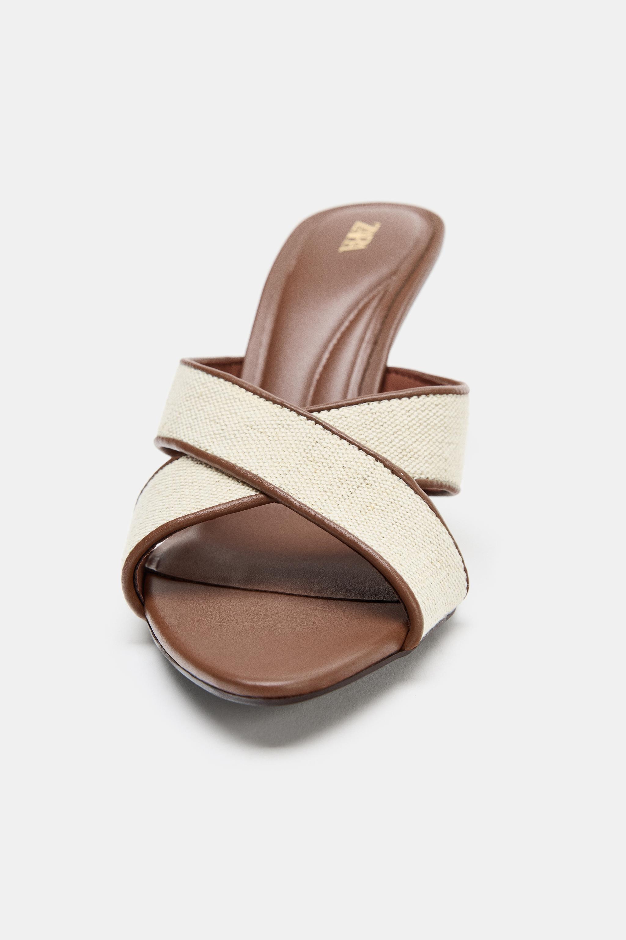 CRISS CROSS HEEL SANDALS