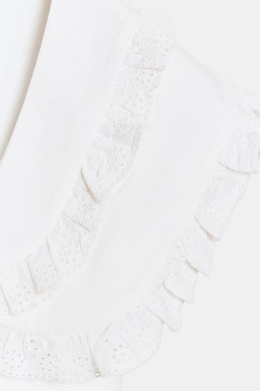 PETER PAN COLLAR T-SHIRT - White by Zara - Image 4