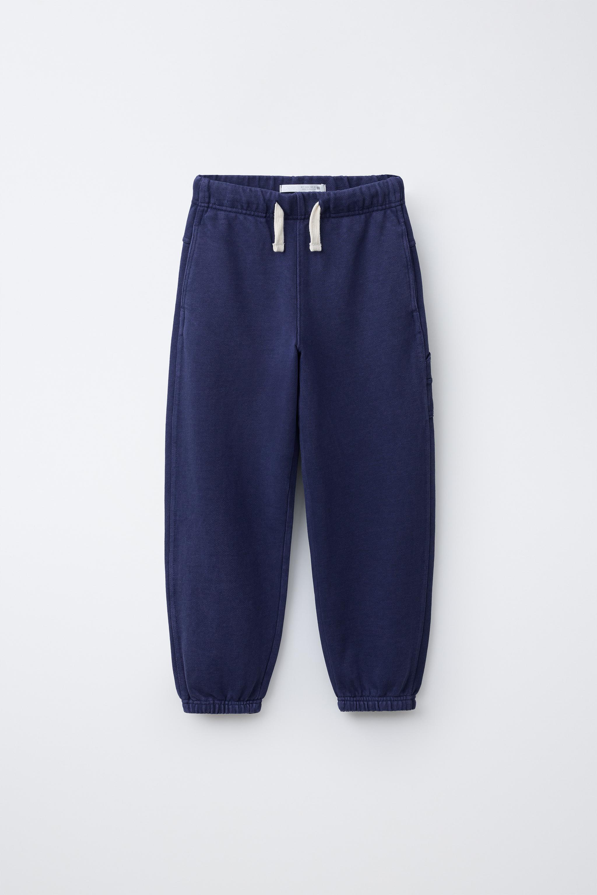 まる CARPENTER PLUSH PANTS - Blue | ZARA United States