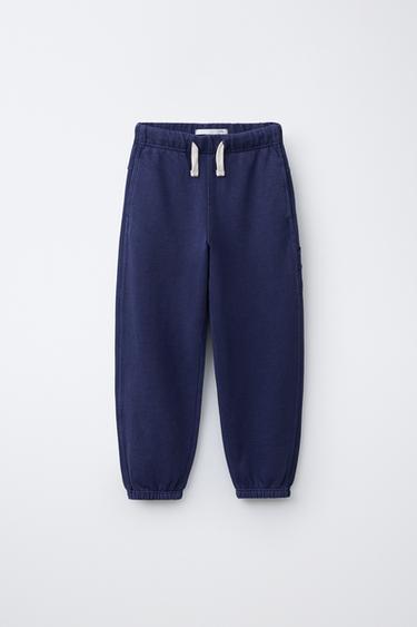 CARPENTER PLUSH TROUSERS - Blue by Zara