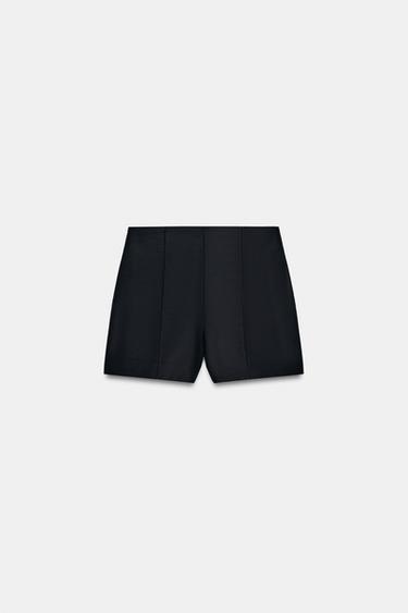 HIGH-WAISTED SHORTS — Black 1