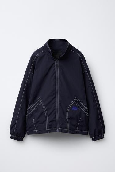 LIGHTWEIGHT RAINCOAT WITH CONTRAST TOPSTITCHING - Navy blue by Zara