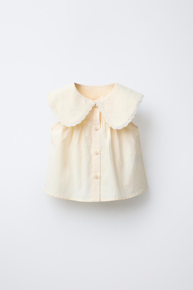 LACE POPLIN SHIRT